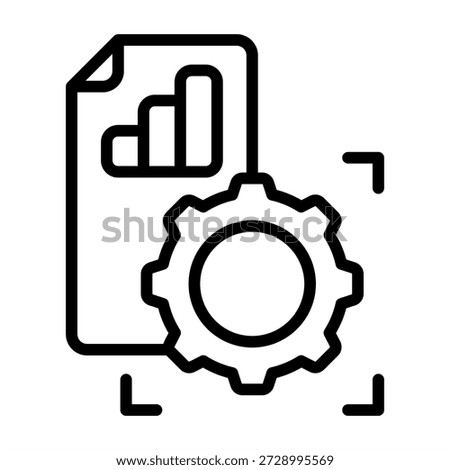 Custom Reports Icon - Black Outline Icons Style For Accounting and Business