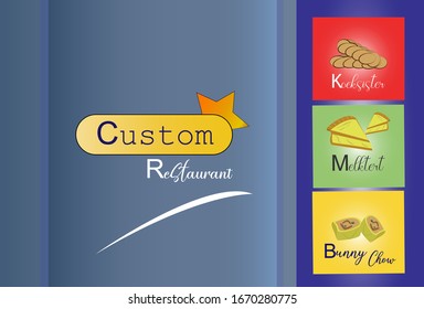 Custom restaurant, Background vector Eps 10