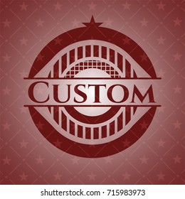 Custom retro red emblem