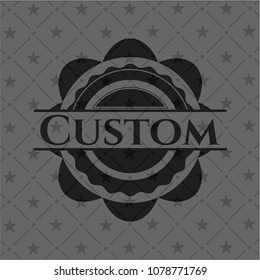  Custom retro style black emblem