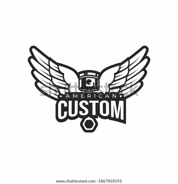 Custom retro vintage
engine logo emblem