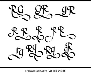 Custom RG Lettering Logo | Overlapped R and G Emblem for Brands