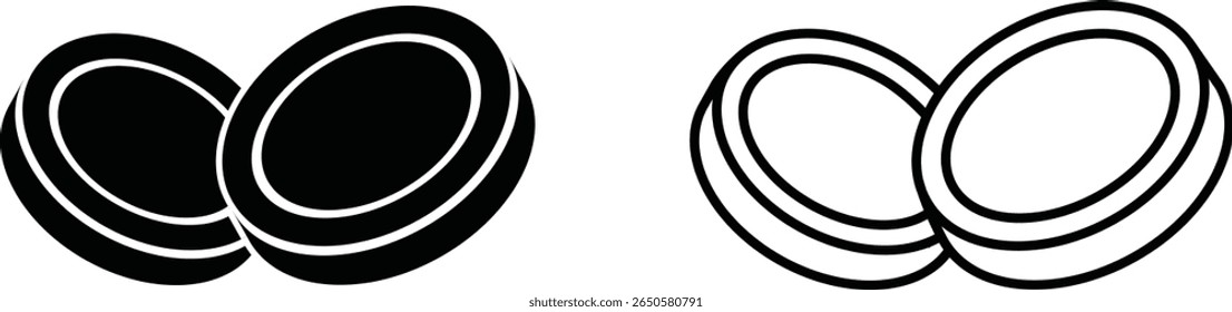 Formas redondas personalizadas com cores contrastantes colocadas lado a lado em um plano de fundo neutro