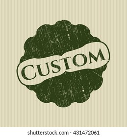 Custom rubber grunge texture seal