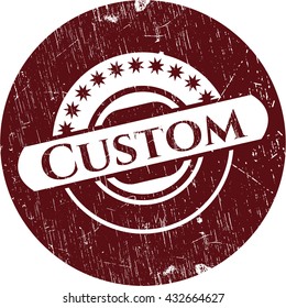 Custom with rubber seal texture