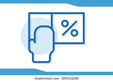 Custom sale icon symbol sign from modern big sale collection for mobile concept and web apps design. Marketing, business, shopping and promotion related vector line icons.