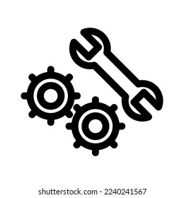 icono de configuración personalizada o logotipo símbolo de signo aislado ilustración vectorial - iconos vectoriales de estilo negro de alta calidad
