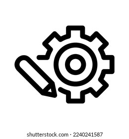icono de configuración personalizada o logotipo símbolo de signo aislado ilustración vectorial - iconos vectoriales de estilo negro de alta calidad

