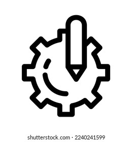 icono de configuración personalizada o logotipo símbolo de signo aislado ilustración vectorial - iconos vectoriales de estilo negro de alta calidad
