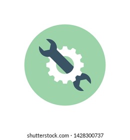 Custom Settings Vector illustration Flat style icon. 