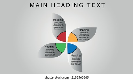 Custom shape Infographic Vector illustration template with icons and 4 options or steps. It can be used for processes, presentations, layout, banners, Slide, and info graphs.