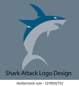 Custom Shark Attack Logo Design