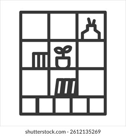 Custom Shelving Icon Vector Illustration Outline