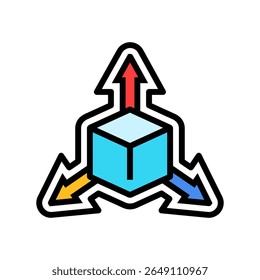 custom size options color icon vector. custom size options sign. isolated symbol illustration