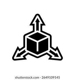 custom size options glyph icon vector. custom size options sign. isolated symbol illustration