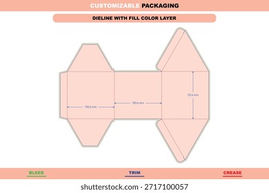 Vector dieline de caja poligonal triangular de tamaño personalizado diseñado para profesionales del embalaje que necesitan diseños plegables únicos, diseños imprimibles y maquetas de presentación de productos