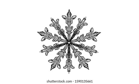 custom snowflake ornament in vector
