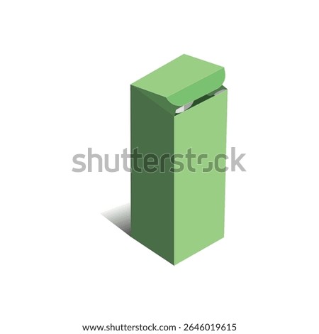 Custom straight tuck end inserts box 3D template