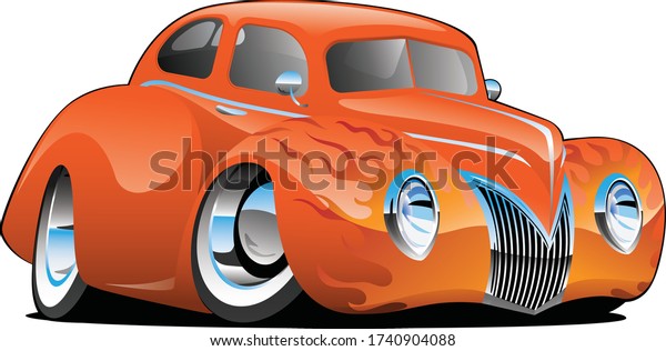 Custom Street Rod Vintage Car Cartoon Stock Vector (Royalty Free ...