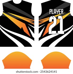 Custom Sublimation Sports shirt jersey design template, Sport Suit, sports wear, Sport uniform