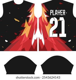 Custom Sublimation Sports shirt jersey design template, Sport Suit, sports wear, Sport uniform