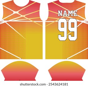 Modelo de design de camisa de esportes de sublimação personalizada, Terno de esporte, desgaste de esportes, uniforme de esporte