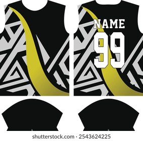 Custom Sublimation Sports shirt jersey design template, Sport Suit, sports wear, Sport uniform