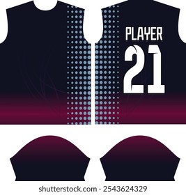 Custom Sublimation Sports shirt jersey design template, Sport Suit, sports wear, Sport uniform