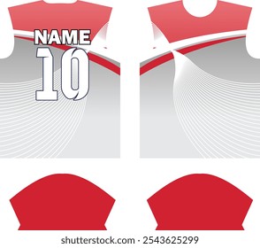 
Plantilla de diseño de jersey de camisa deportiva de sublimación personalizada, traje deportivo, ropa deportiva, uniforme deportivo