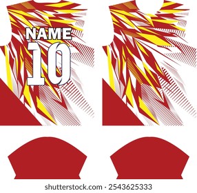 
Plantilla de diseño de jersey de camisa deportiva de sublimación personalizada, traje deportivo, ropa deportiva, uniforme deportivo