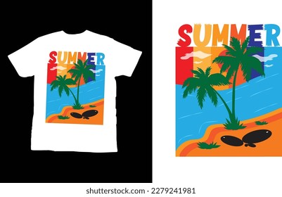 Custom summer cool t-shirt design.