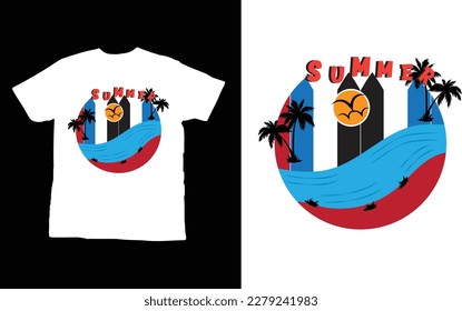 Custom summer cool t-shirt design.