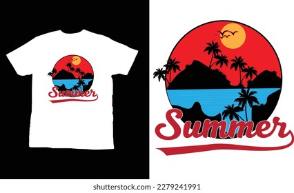 Custom summer cool t-shirt design.