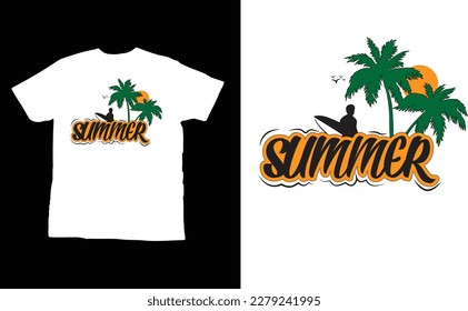 Custom summer cool t-shirt design.