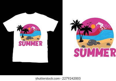 Custom summer cool t-shirt design.