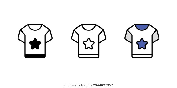 Diseño de icono personalizado T Shrit con ilustración de fondo blanco