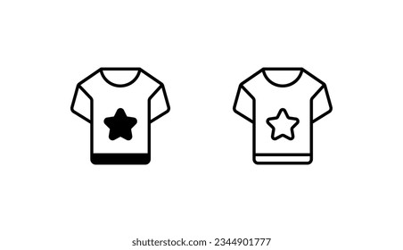 Custom T Shrit icon design with white background stock illustration