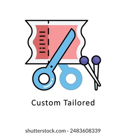Ilustración de diseño de contorno relleno de Vector personalizado. Símbolo sobre fondo blanco EPS 10 Archivo