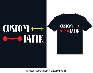 Custom Tank illustrations for print-ready T-Shirts design