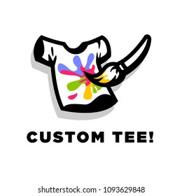 Custom Tee - Tshirt and Brush Logo