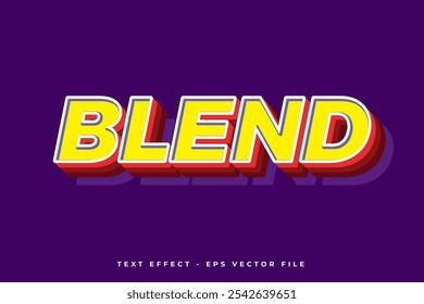 Custom text effect blend with bold lettering font