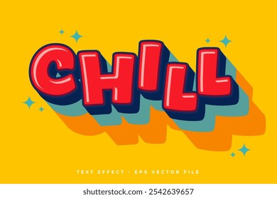 Custom text effect chill with lettering font