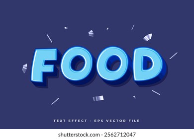 Custom text effect food with 3d lettering font