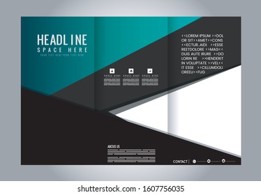 Custom tri-fold brochure template Works great for either the inside or outside of the brochure.
