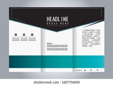 Custom tri-fold brochure template Works great for either the inside or outside of the brochure.
