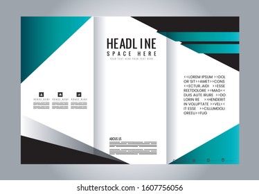 Custom tri-fold brochure template Works great for either the inside or outside of the brochure.
