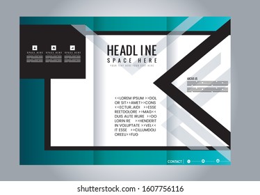 Custom tri-fold brochure template Works great for either the inside or outside of the brochure.
