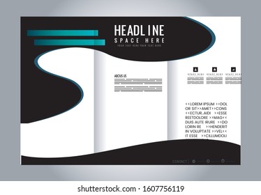 Custom tri-fold brochure template Works great for either the inside or outside of the brochure.
