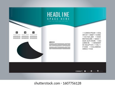 Custom tri-fold brochure template Works great for either the inside or outside of the brochure.
