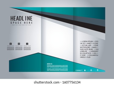 Custom tri-fold brochure template Works great for either the inside or outside of the brochure.
